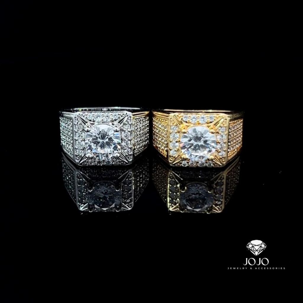 N99 - Nhẫn nam  đính đá CZ  cao cấp sáng lấp lánh JOJO