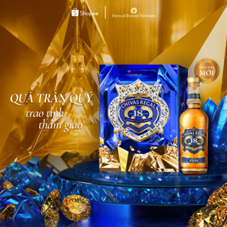 Hộp Rượu Quà Tết 2025 Whisky Chivas Regal 18YO Nồng Độ Alc 40% 700ml Kèm Hộp và Túi Giấy