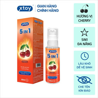  Gel bôi trơn Xtoy 5in1 cherry ấm áp đa năng gốc nước hương vị cherry 60ml 