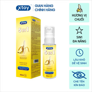 Gel bôi trơn Xtoy 5in1 banana, đa năng, gốc nước, hương vị chuối 60ml
