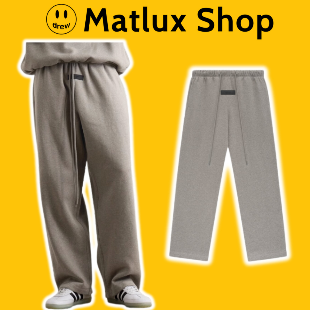   FORM SIÊU TO  Quần nỉ ống xuông Fear Of God FOG Essentials 24FW Heather Relaxed Pants cao cấp 