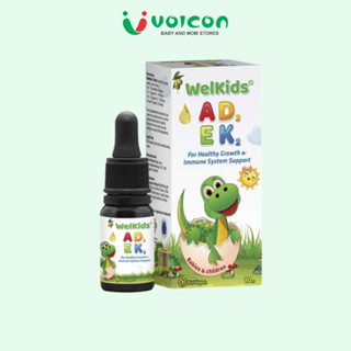 Multivitamin Biovagen Welkids ADEK tăng đề kháng cho bé, bổ sung 4 loại vitamin A, D3, E, K2