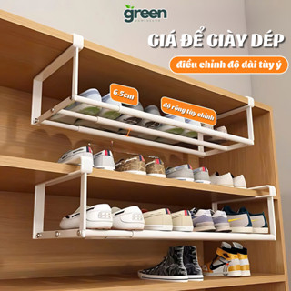 Giá để giày Greenhome, Kệ giày di động có thể mở rộng thu gọn, Khay lưới đựng đồ đa năng gắn dưới tủ