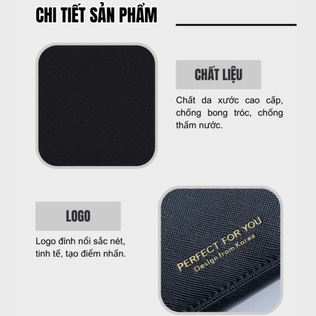 Ví Nữ Mini Cầm Tay PERFECT FOR YOU Dáng Ngắn Nhiều Ngăn Da Xước Cao Cấp Cực Đẹp PFY04 - Tukado | BigBuy360 - bigbuy360.vn