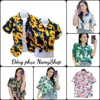 [A1][Hơn 40 Mẫu] Áo sơ mi họa tiết đi biển, Chất vải Kate Thái Mềm