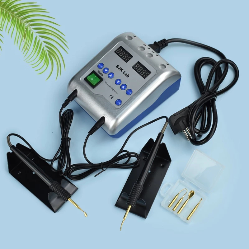  Máy Khắc Sáp Khắc Sáp Nha Khoa Hai Đầu + 6 Đầu Sáp Dành Cho Phòng Thí Nghiệm 