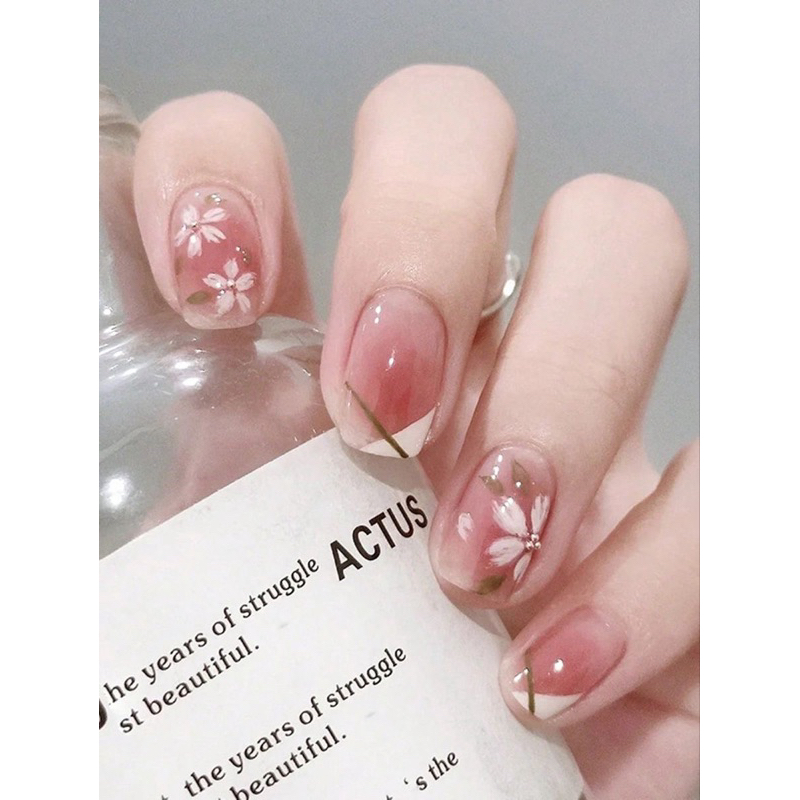 Nailbox Loang Vẽ Hoa Thiết Kế Theo Yêu Cầu L001