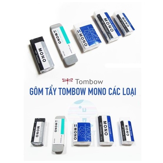 Tẩy gôm Tombow MONO nhiều loại