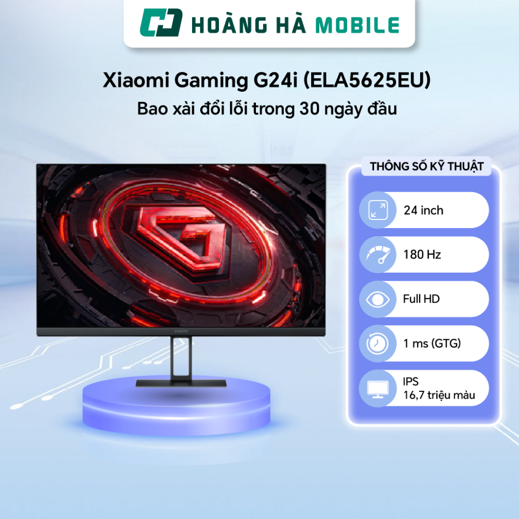 Màn hình Xiaomi Gaming G24i (ELA5625EU) (23.8" FHD/ Fast IPS 180Hz/1ms/FreeSync/HDMI) - Chính hãng | BigBuy360 - bigbuy360.vn