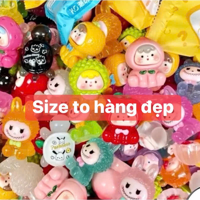 [Tự xé] Combo 10 túi mù tặng 1 moi trái cây phát sáng, túi mù tổng hợp phát sáng, túi mù size to, tú