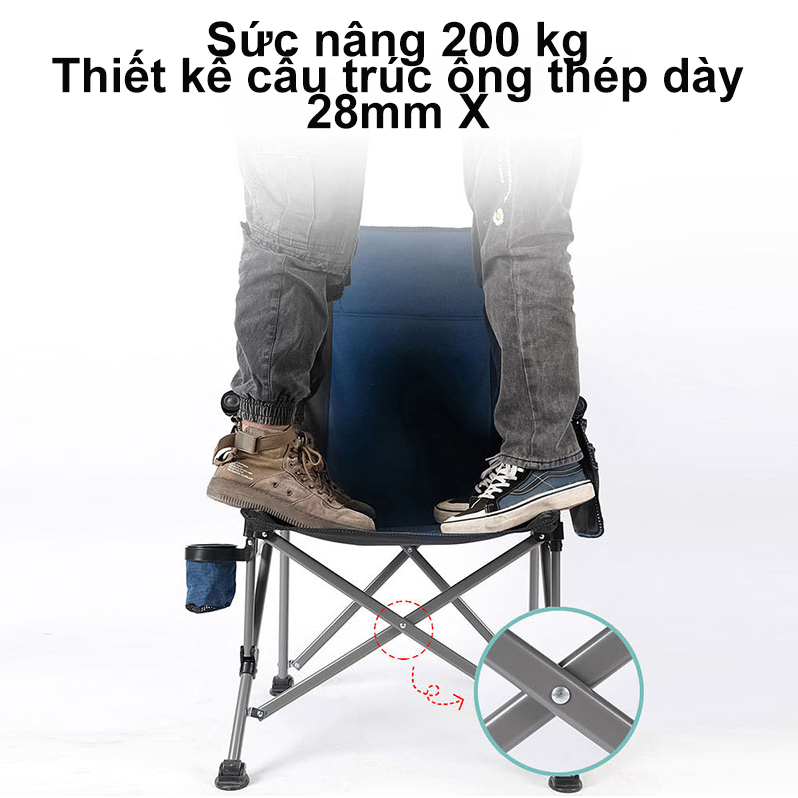 Ghế cắm trại Ghế gấp Sử dụng ngoài trời và trong nhà Ghế gấp Ghế câu cá Ghế bãi biển di động | BigBuy360 - bigbuy360.vn