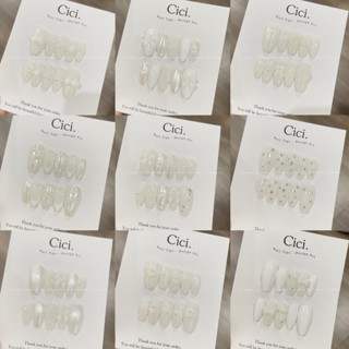 Nailbox thiết kế trắng C200 sơn gel thủ công tone trắng mắt mèo chụp kỷ yếu nail cô dâu xinh by Cici