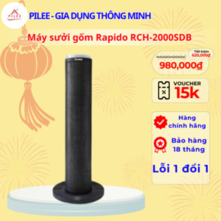 Máy sưởi gốm Rapido RCH-2000SDB, công suất 2000W, bảo hành 12 tháng, khả năng làm ấm phòng nhanh chóng