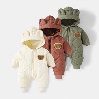 Body phao trần bông Bodysuit liền thân dài tay áo liền quần hàng Quảng Châu cho bé trai bé gái SLD12