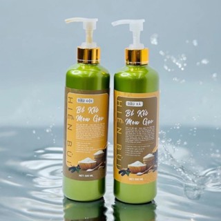 combo dầu gội xả bồ kết men gạo hiền bùi size lớn 500ml
