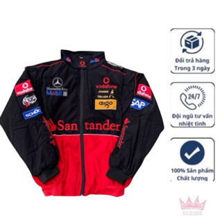 Áo Khoác Dù Nam Nữ santader áo khoác biker racing có dây kéo dùng đi Phượt