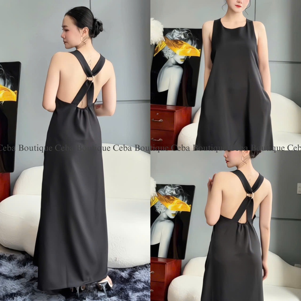 Đầm Suông Nữ Vải Linen Xược Có Mút D83 Phối Khoan Gỗ Gợi Cảm CEBA BOUTIQUE | BigBuy360 - bigbuy360.vn