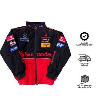 Áo Khoác Dù Nam Nữ santader áo khoác biker racing dùng đi Phượt có dây kéo