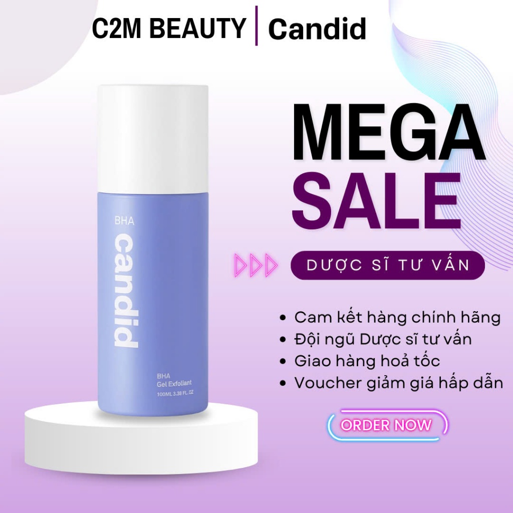 Gel BHA Tẩy Tế Bào Chết & Thông Thoáng Lỗ Chân Lông - CANDID BHA Gel Exfoliant 100ml