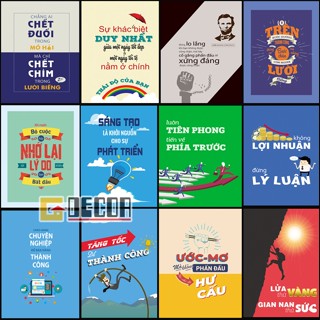  Tranh treo tường canvas 1 bức tạo động lực DL02 slogan trang trí văn phòng phòng làm việc chữ 