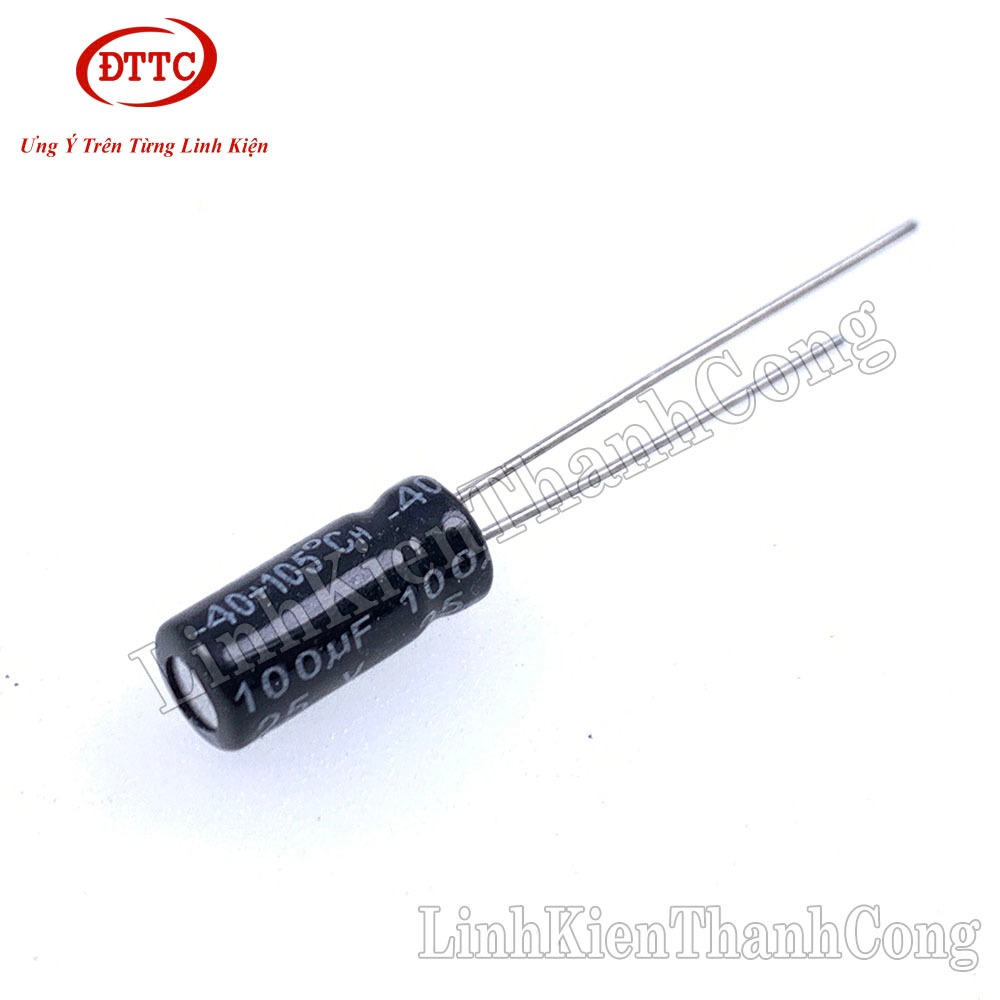 Bộ 100 Chiếc Tụ 100uF 25V (6x12mm)