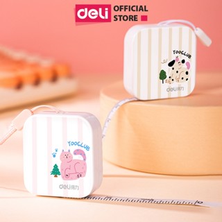 Thước Dây Cuộn Deli - Thước Dây 1.5M Thu Rút Tự Động Hộp Vuông - Đo Eo Vòng Bụng Chiều Cao Tiện Lợi Đo Quần Áo Dụng Cụ