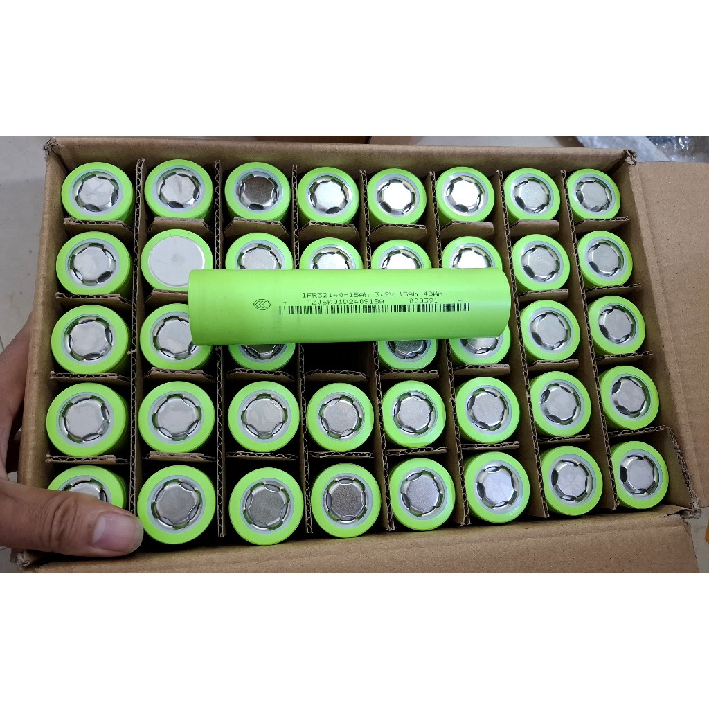 Pin 32140 15Ah - ( TẶNG KHUNG) hàng mới chưa qua sử dụng sạc xả liên tục 45A - tức thời 75A