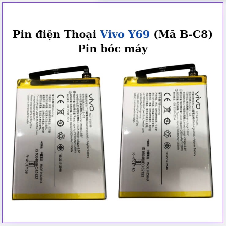 Pin B-C8/Y69 Vivo zin bóc máy