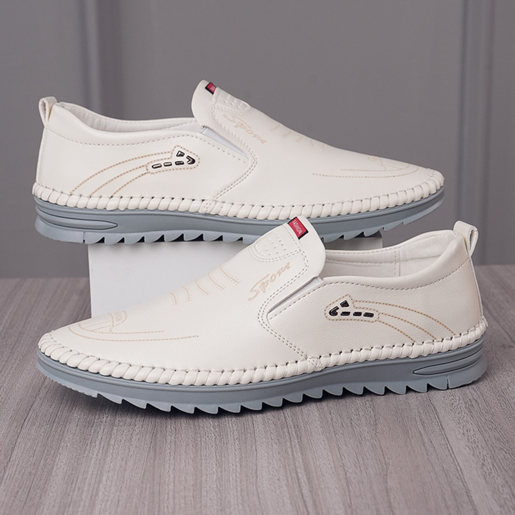 Giày Lười Da Nam, Mẫu Giày Lười Công Sở Chất Liệu Da Cao Cấp, Đế Cao Su Đúc 8249