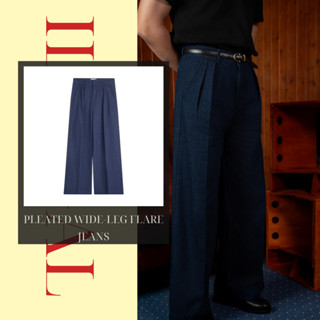 ILLÉGAL - Quần Loe Denim Xếp Ly Ống Rộng - PLEATED WIDE-LEG FLARE JEANS