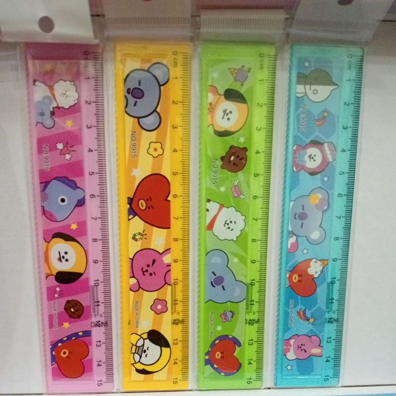 Combo 5 chiếc Thước kẻ 15cm ngộ nghĩnh
