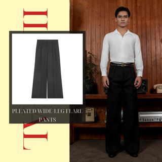 ILLÉGAL [PREMIUM LINE] - Quần Loe Xếp Ly Ống Rộng - PLEATED WIDE-LEG FLARE PANTS