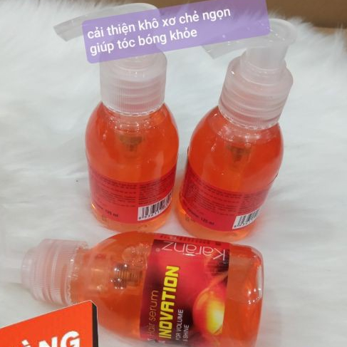 TINH DẦU KARANZ SERUM MÀU ĐỎ top qualyty INOVATION 125ml GIỮ MÀU PHỤC HỒI TÓC KHÔ XƠ HƯ TỔN MỀM MƯỢT