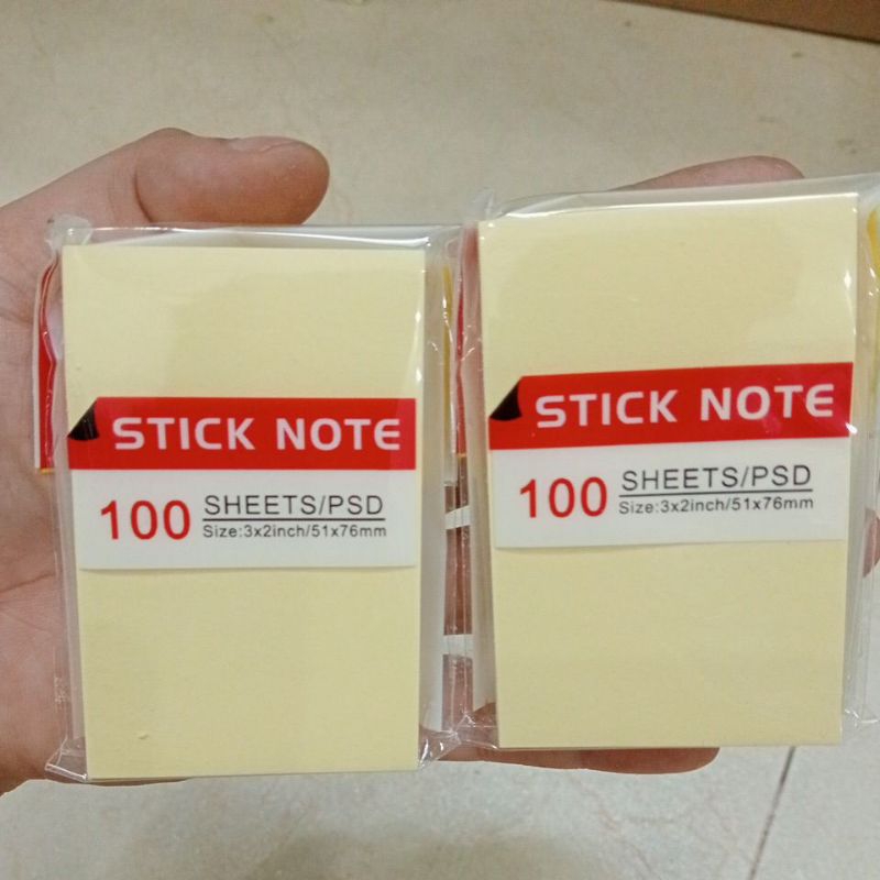 Combo 5 tệp Giấy note giấy nhớ 3*2 vàng, màu