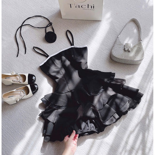ĐẦM 2S REN KÈM CHOCKER HOA CỔ