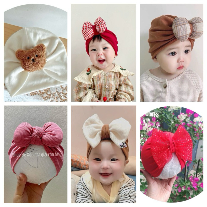  30 mẫu Mũ turban cho bé nón turban cho bé yêu băng đô turban bé gái mũ nón turban trùm đầu 
