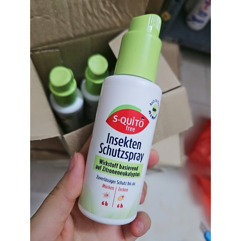 Xịt chống muỗi cho bé S-quito free 100ml (Hàng chuẩn Đức, ảnh thật Tiệm chụp)