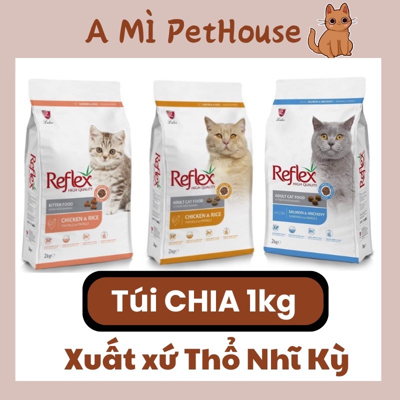 Hạt khô REFLEX cho mèo túi 1kg - thức ăn cho mèo REFLEX