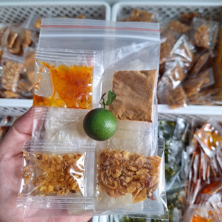 COMBO 5-10 Bánh Tráng Dẻo Ủ Bơ trộn Dầu Tỏi - Sate Tỏi - Hành Phi - Muối Nhuyễn Tôm