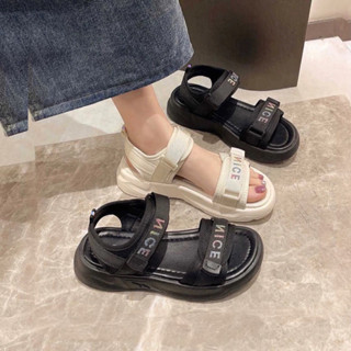 Dép quai hậu đơn giản êm chân dễ đi hàng Quảng Châu Full bốc,Sandan nữ đế bằng quai dán cao 3cm có sẵn