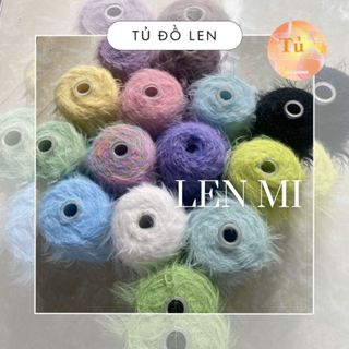  Len mi lông dài mềm mịn 100g nhiều màu dùng đan móc 