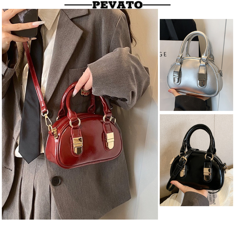 Túi Xách Nữ Cầm Tay Kèm Dây Đeo Chéo Loại 1 Sang Chảnh Cá Tính Chất Da Đẹp Đi Chơi Đi Tiệc TXN35