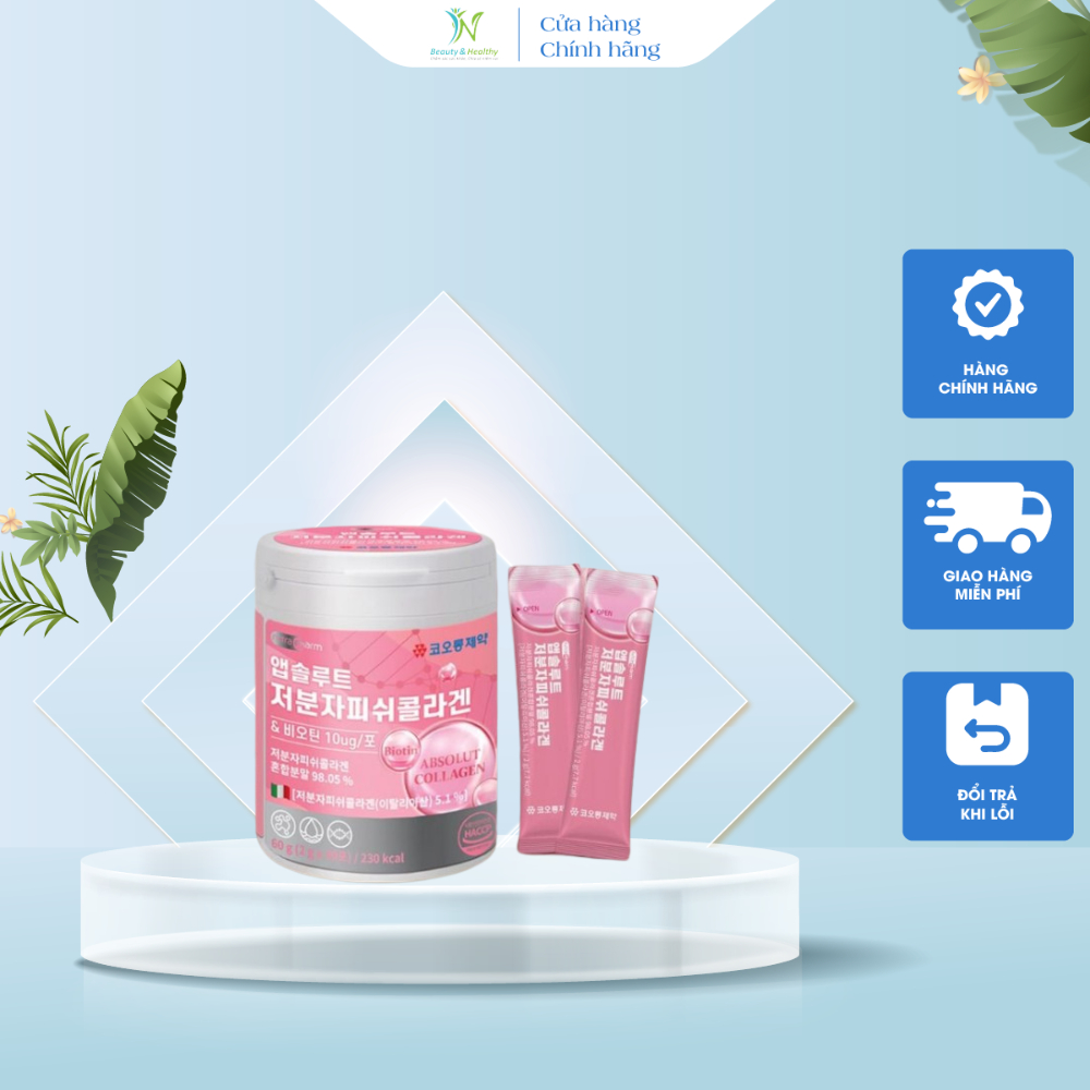 Bột uống Bổ Sung collagen ,Biotin,Vitamin A C E ... Cá Phân Tử Thấp Nutrapharm Hàn Quốc - TN Beauty