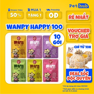 [CHÍNH HÃNG] COMBO 20 & 10 Gói Pate HAPPY 100 Gói 70g - HAPPY 100 Thức Ăn Ướt Cho Mèo PET HUB