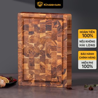 Thớt gỗ chặt gỗ Teak Kingshark chặt băm thực phẩm an toàn cho sức khỏe - Kingshark PT13