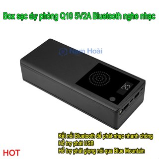  Loa nghe nhạc Bluetooth 5.0 tích hợp Box sạc dự phòng 10 cell pin 18650 5V2A Mẫu mới 2022 