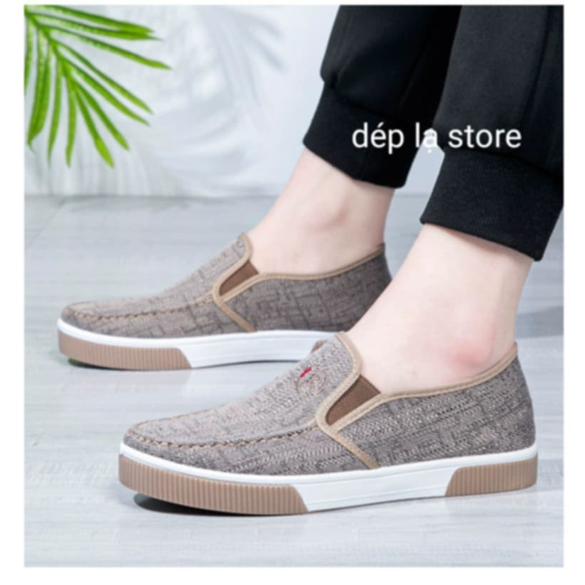 Giày Lười Vải Nam Dáng Trẻ Trung Năng Động ,Mẫu Giày Vải Thoáng Khí Dễ Vận Động Phù Hợp Cho Mọi Lứa Tuổi (lùi size)
