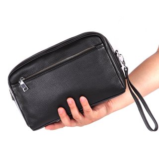 [2in1] Clutch cầm tay kết hợp đeo chéo C1213 LIINZ LEATHER Da bò thật nguyên tấm