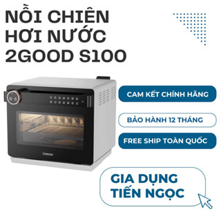 Nồi Chiên Hơi Nước 2GOOD S100 Cải Tiến Mới - Chiên Hấp Đều Ngon, Lồng tự đảo 360°, Dung Tích 20L