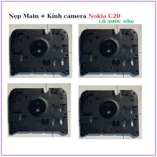 Nẹp main +kính camera Nokia C20,xước nhẹ